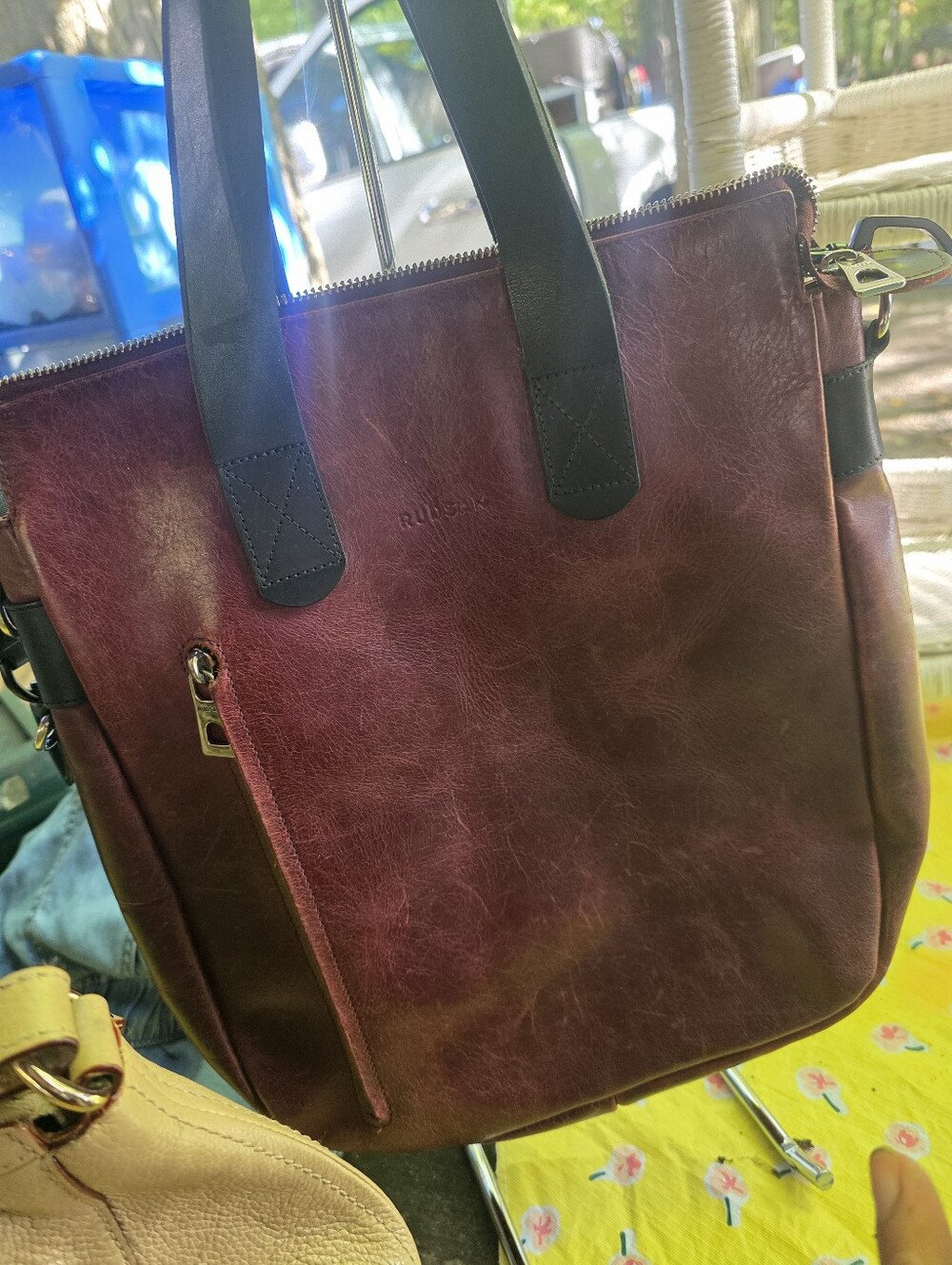 Rudsak Burgundy Leather Tote Bag